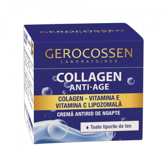 Crema antirid de noapte Collagen Anti-Age 50 ml, Gerocossen